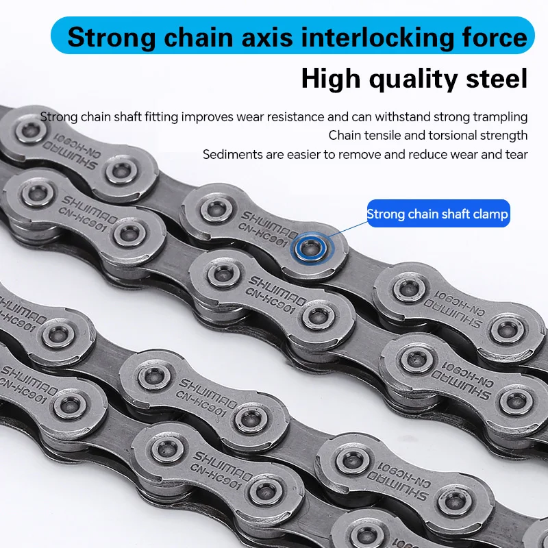 SHIMANO DEORE XT HG سلاسل الدراجة HG53 HG54 HG601 HG701 HG901 M8100 M7100 للدراجات الجبلية MTB 9/10/11/سرعة 116/126L سلسلة #3