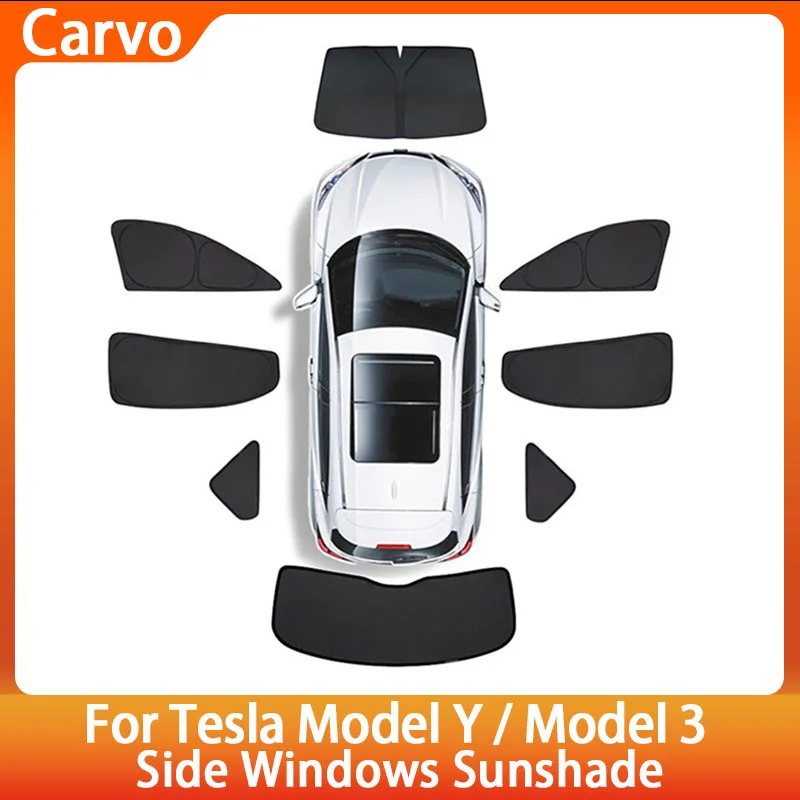 

for Tesla Model Y Juniper 2025 Privacy Side Window Sun Shade Windshield Sunroof Sunshade Blind Shading for Camping Rest