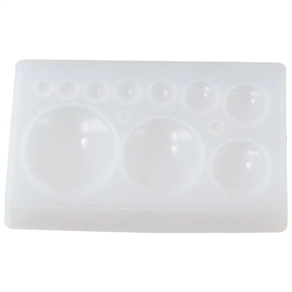 레진 몰드 실리콘 실리콘 실리콘 타원형 레진 몰드 화이트 8.5*6.5*1CM 12구멍 귀걸이 실리콘 몰드 DIY 공예 펜던트