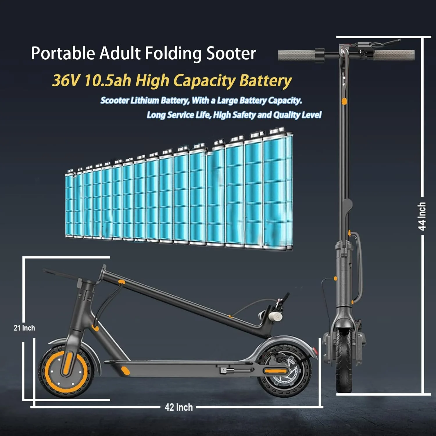 Skuter listrik มอเตอร์8.5นิ้ว350W พับได้สำหรับผู้ใหญ่ความเร็วสูงสุด21ไมล์ต่อชั่วโมงช่วง21ไมล์