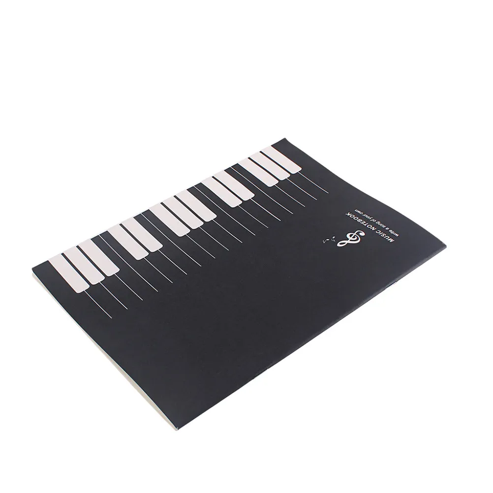 Hard Cover Music Notebook Black Tabs Book Office School Supplies Good Writing Feel Beige Eye Protection Gift for All Ages