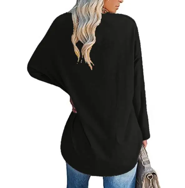 

2025 Unique Casual Love Printed Long Sleeve Loose T-Shirt for Women Wear 2025 Autumn New Style Women's Fashion Pullover Top