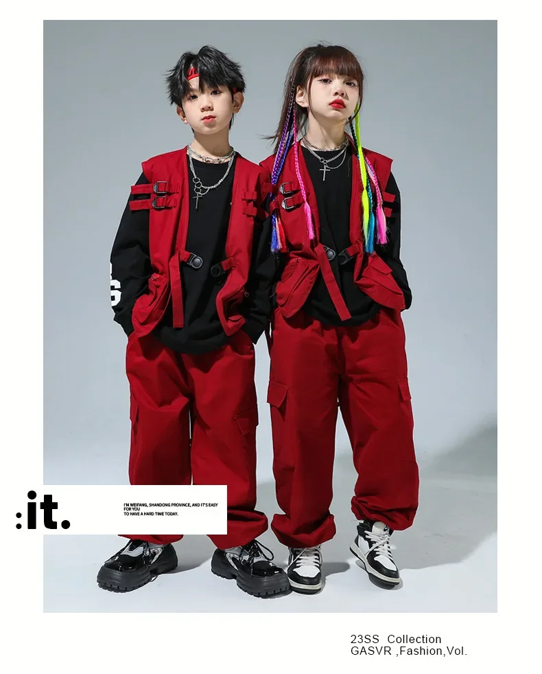 Kinder-Performance-Kostüm, Street-Dance-Set, Cooles und Stylisches Tanzkostüm für Jungen, Hip-Hop-Tanzkostüm für Mädchen – Detail 7
