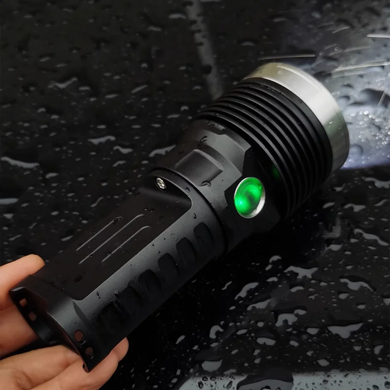 AMUTORCH XT70 Dual Lithium Parallel Long Range SBT90 Beads Ultra Bright Long Range Direct Charging Strong Light Flashlight