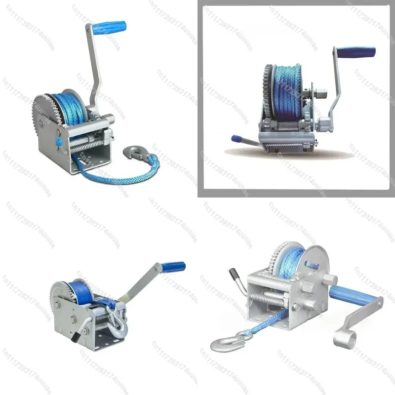1600lb 700kg Portable Hand Winch for Yacht Boat Marine Trailer Heavy Duty Manual Crank Puller Lifting Tool