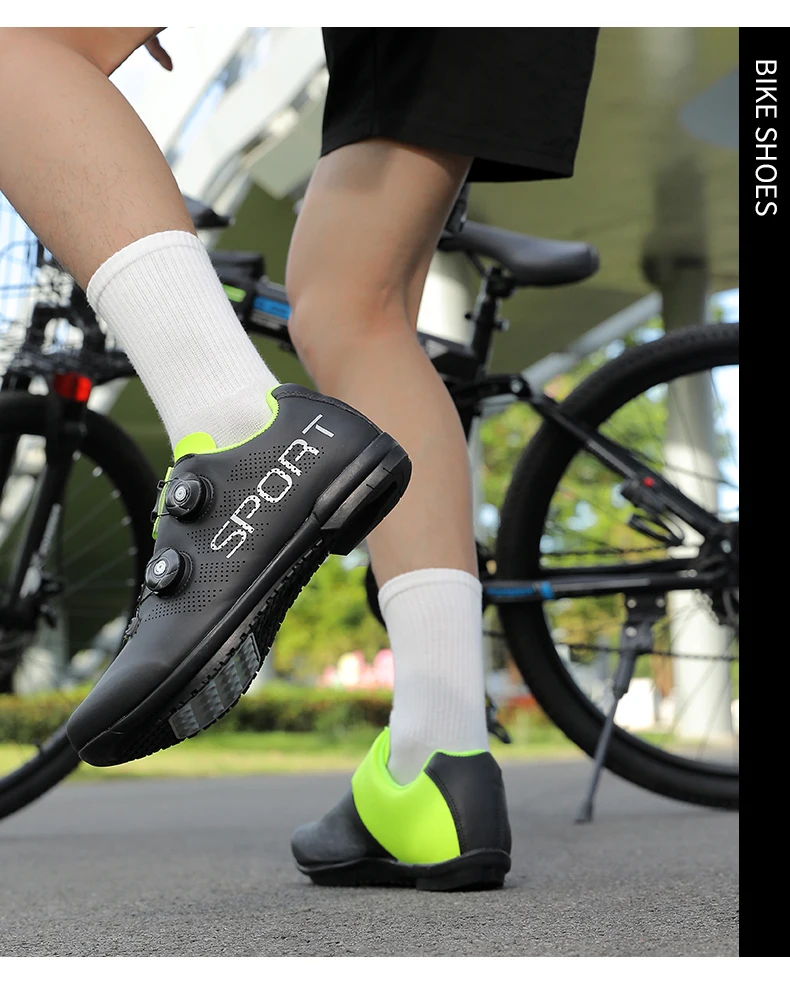 Atmungsaktive Radsportschuhe MTB Fahrradschuhe Herren Renn- und Wettkampfschuhe Selbstverriegelnde Speed-Fahrradsneaker Damen Cleat-Straßenradsportschuhe – Detail 40