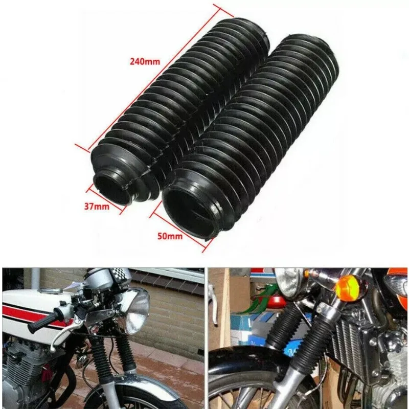 1 Pair Motorcycle Front Fork Rubber Gaiters Boots Motorbike Shock Protection Cover For HONDA CRF150F XL250 Kawasaki XG250 XT225