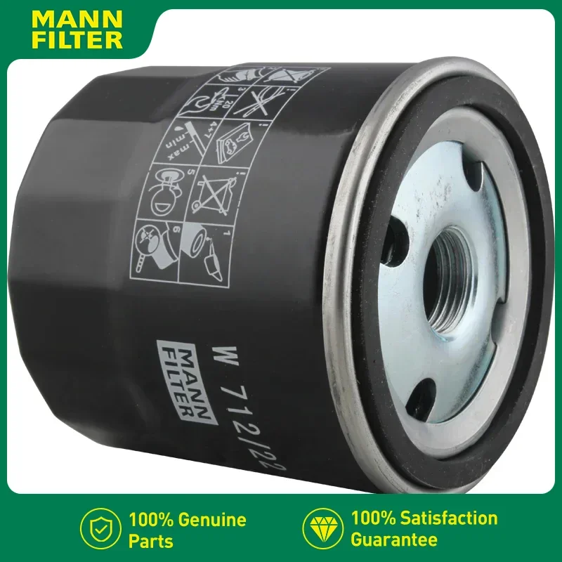 MANNFILTER For CHEVROLET EUROPE DAEWOO(GM) Captiva 2.4 OPEL Corsa Omega-B Vectra Astra Optra 1.6 W712/22 Oil Filter  93156954
