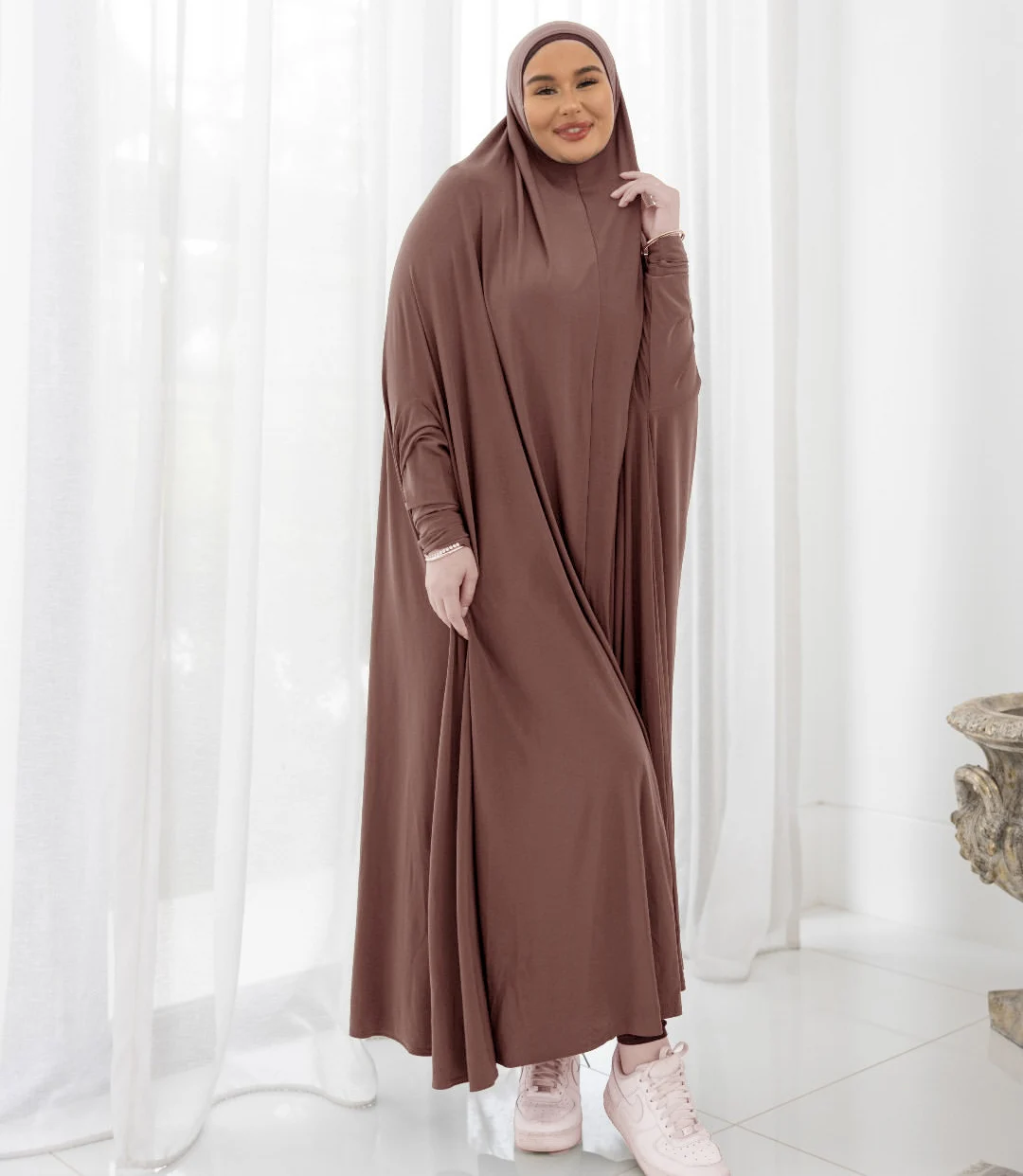 

Jilbabs Hooded Abaya Women Batwing Sleeve Islamic Clothing Muslim Prayer Long Dress Hijab Robe Ramadan Eid Modest Kaftan