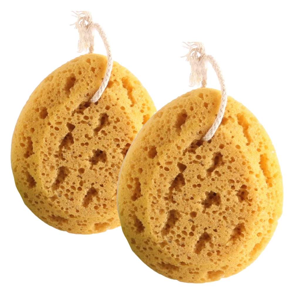 

2pcs Honeycomb Bath Sponge Shower Scrubber Body Cleaning Ball Exfoliating Bathing Sponge Portable Bathing Supplies For Back Body