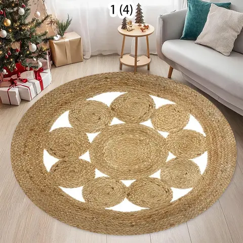 Circular Carpet, Bohemian Floor Mat, Entrance Carpet, Rural Bohemian Home Decor Floor Mat  Living Room Decoration Carpet Bedroom