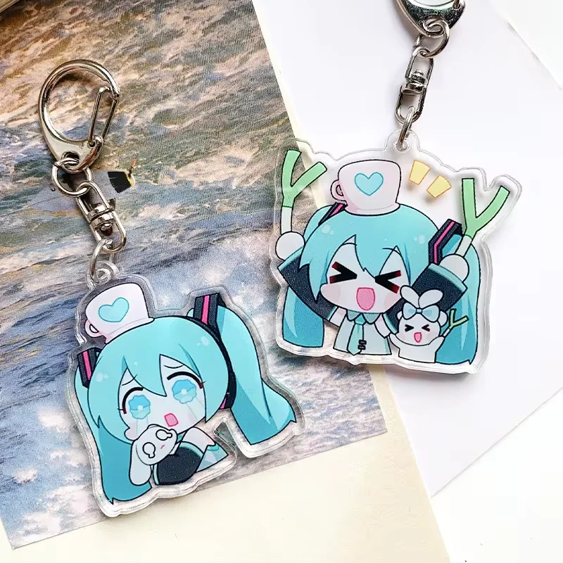 Acrylic Keychain Cute Girl Anime Peripheral Creativity Cute Backpack Pendant Decor Fashion Surprise Couple Toy Gift - view 4