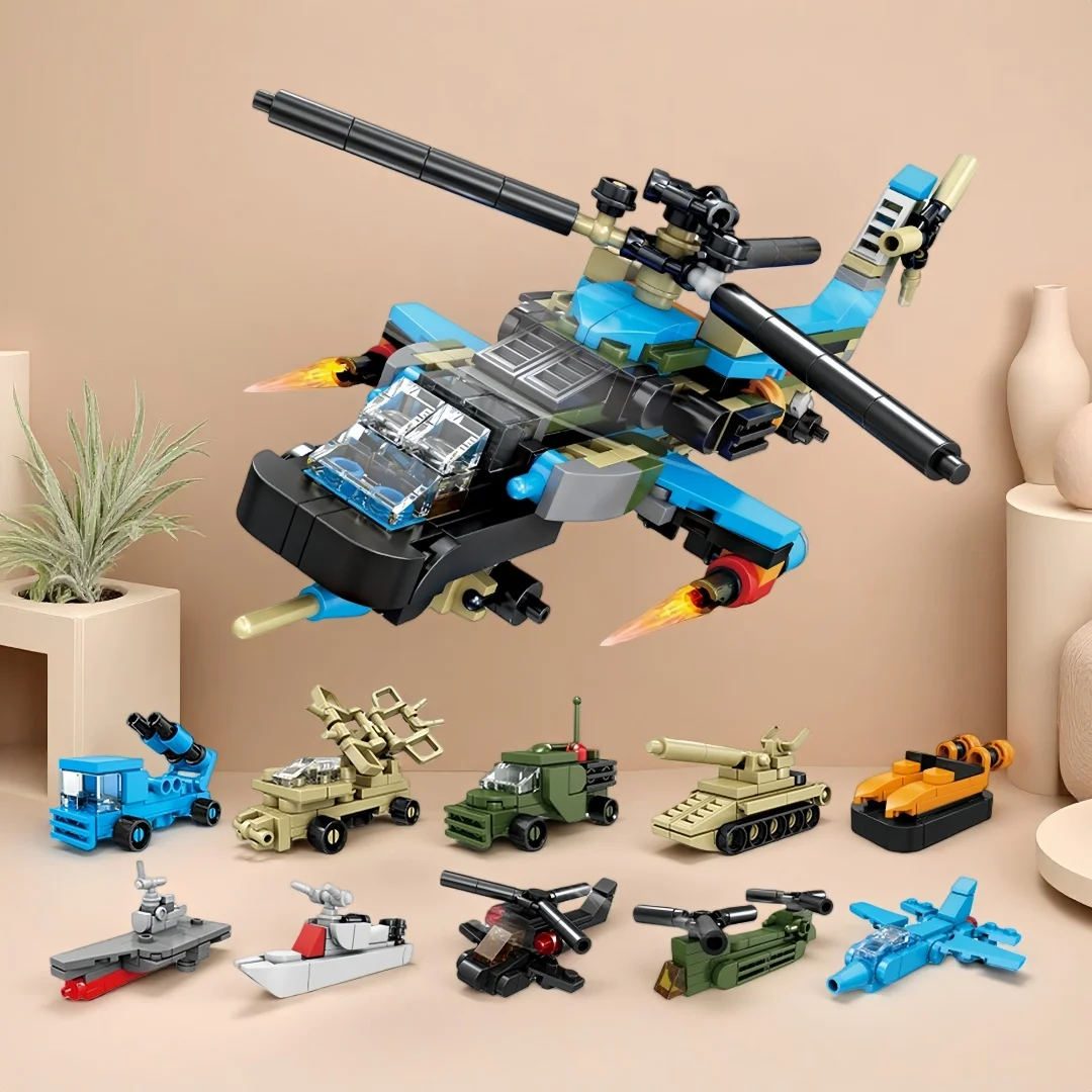 

10 в 1 вертолет, строительные блоки, игрушки-любимые маленькие изысканные праздничные подарки для детей, подарок на день рождения, игрушки-головоломки, сборка своими руками