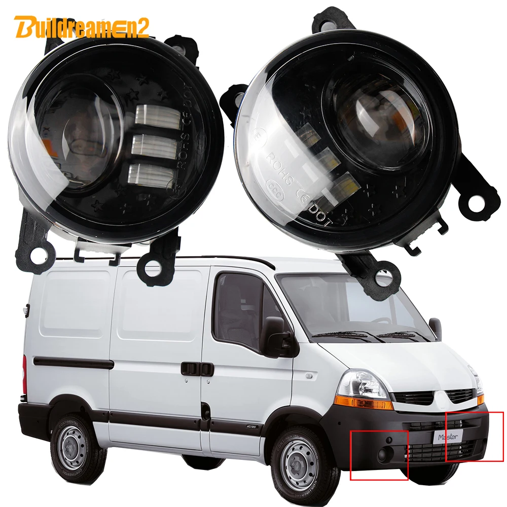 2X30W H11 zespół światła przeciwmgielnego przednie światła przeciwmgielne z obiektywem LED 12V dla Renault Master 2/II 2003 2004 2005 2006 2007 2008