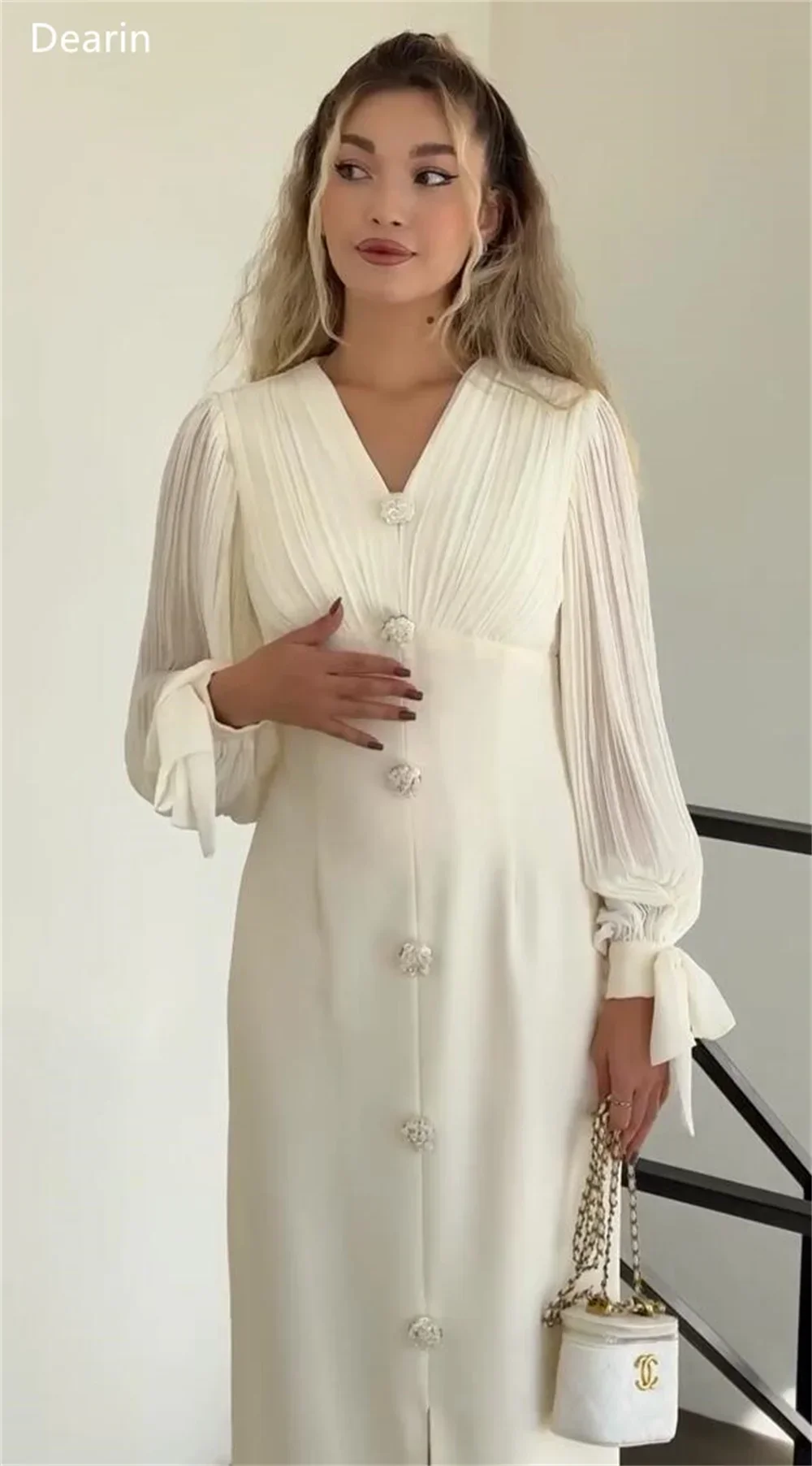 Robe de Bal Formelle Personnalisée pour Femme, Col en V, Colonne, Jupe Longueur Rinçage, Nministériels ds en Tulle, sur Mesure, Tenue de Soirée