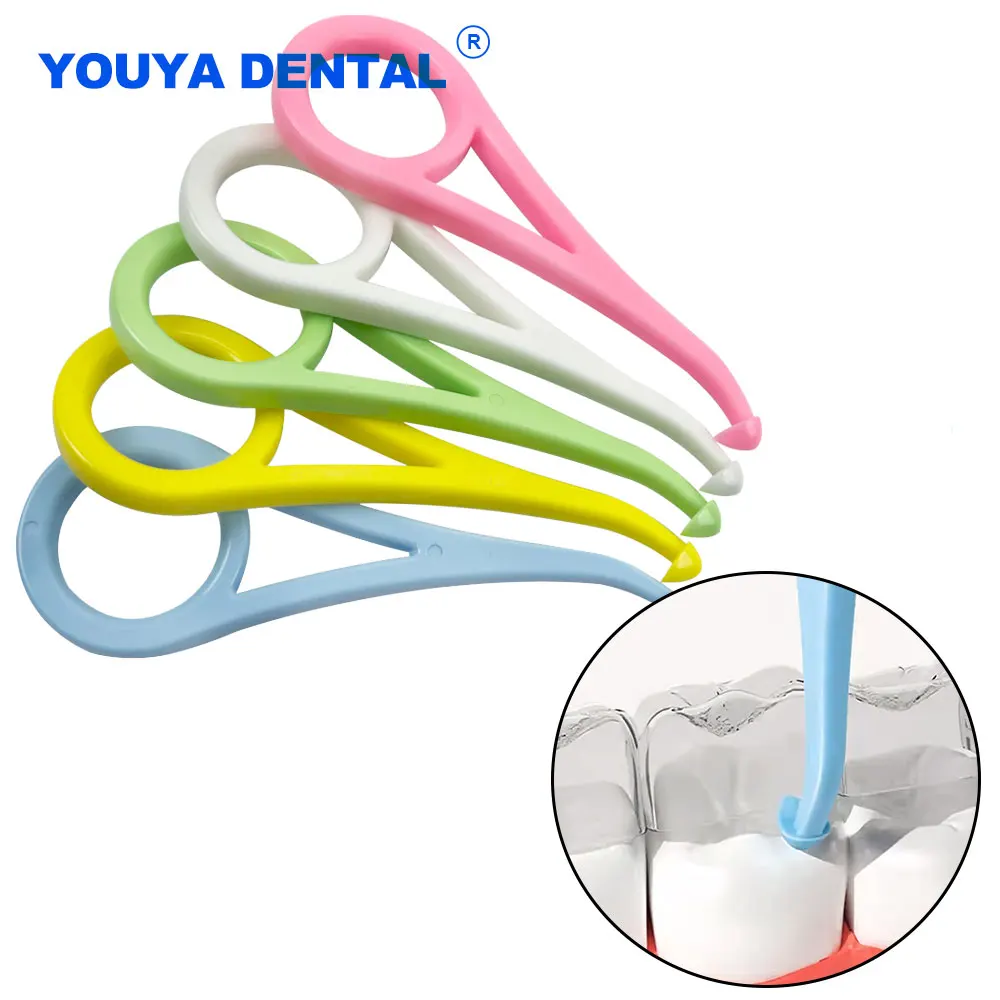 5Pcs Braces Extractor Plastic Hook Orthodontic Aligner Invisible Removable Braces Aligner Chewies Remover Tooth Extractor