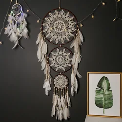 3 Rings Meter Circle Large Bohemian Boho Style Natural Feather Material Dream Catcher Wall Hanging Decor DIY Room Decor MS9090
