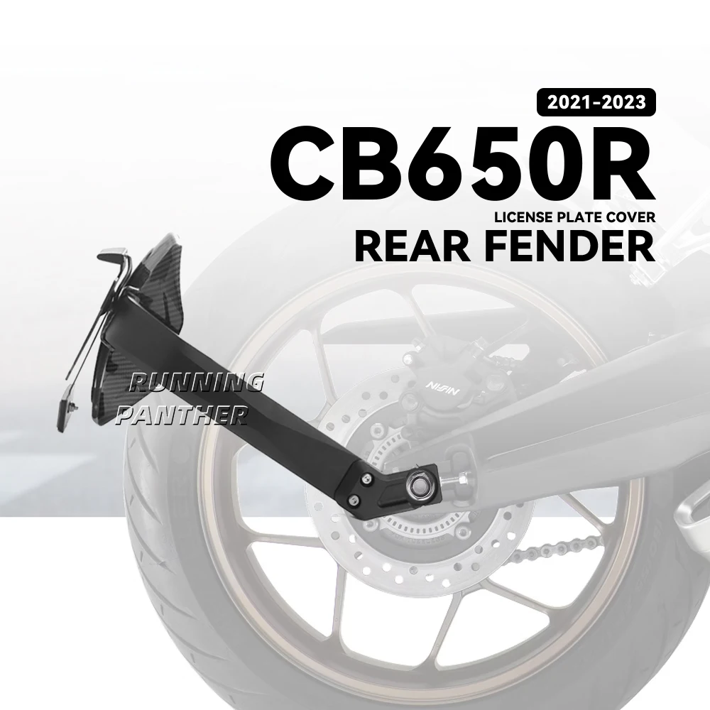 NEW For Honda CB650R CB 650 R CB 650R 2021 2022 2023 Motorcycle Rear Wheel Mudguard Fender With License Plate Holder LED Light