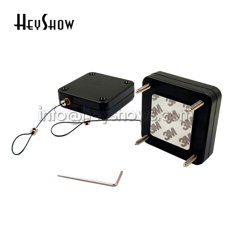 20Pcs/Lot Telescopic Security Wire Rope Anti-Theft Chain 1m/2m/3m/4m Super Long Square Pull Box Recoiler for Product Safety