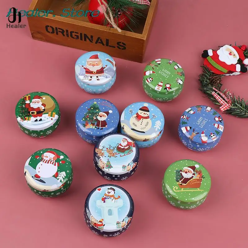 Christmas Candle Tin Jars DIY Candle Making kit Holder Storage case for Dry Storage Spices Camping  Party Favor Sweets Gifts