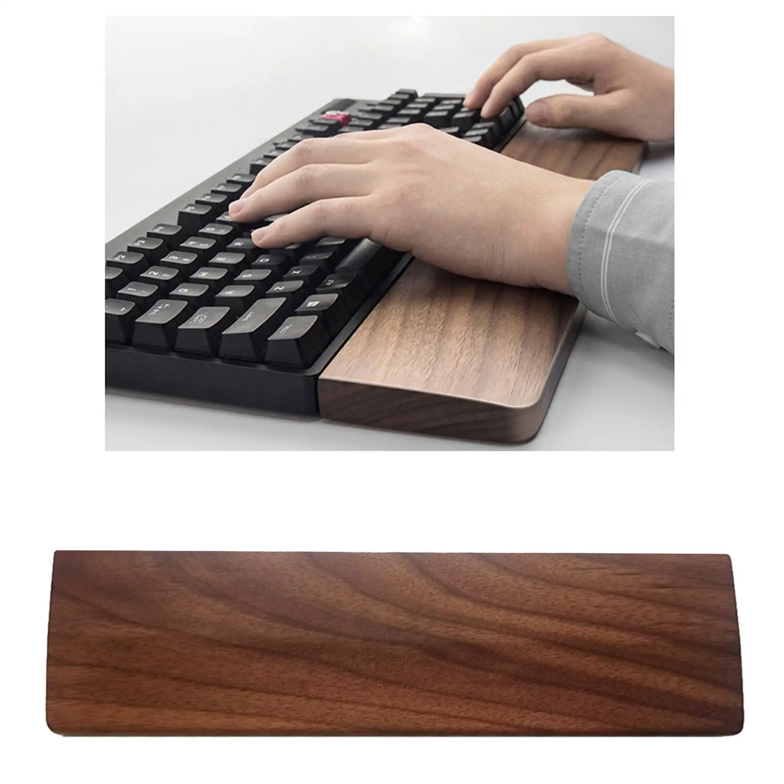 Keyboard Holder Wooden Hand Pad Wrist Rest Easy Typing Creative