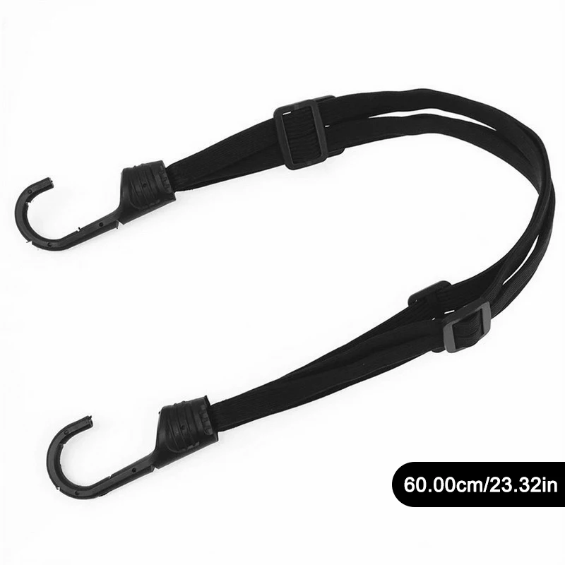 Motorrad-Rücksitz-Helmhalterung, Elastisches Seil, Motorradhelm-Befestigungsriemen, Verstellbares Fixierseil, Gepäckgurt 60cm/90cm
