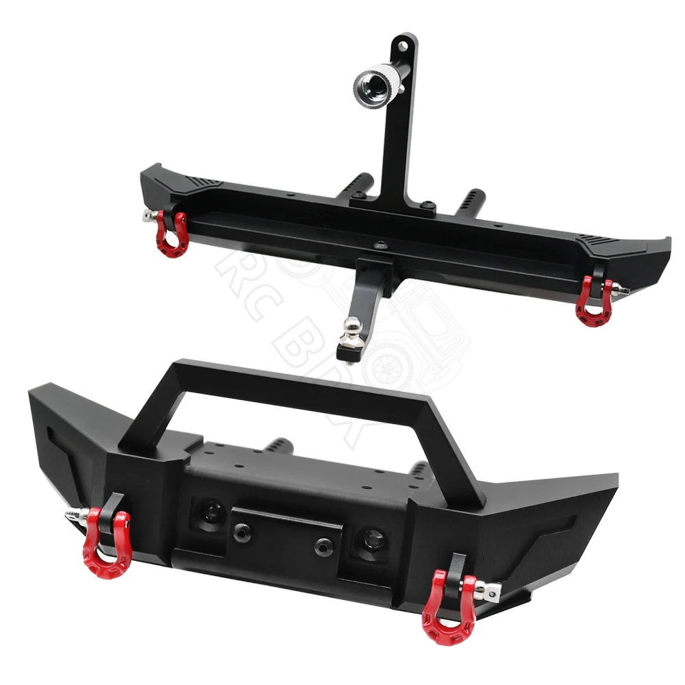 1/10 RC Crawler Axiale SCX10 iii AXI03006 Jeep Gladiator JLU Wrangler Upgrade Onderdelen Metalen Voor Achter Bumper met LED verlichting