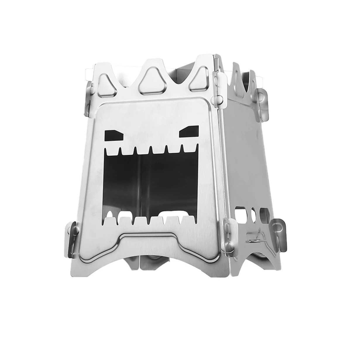 

1pc Portable Outdoor Stove Camping Cookware Stainless Steel Wood Burning BBQ Grill Firewood Cooking for Picnic Travel