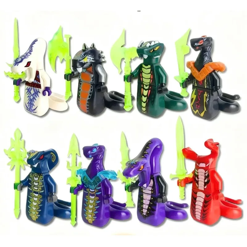 8-teiliges Basilisk-Bausteinset, Fantasy-Bösewicht, zusammenbaubare Bausteine, Lernspielzeug und Dekorationsartikel für Kinder, Geschenke