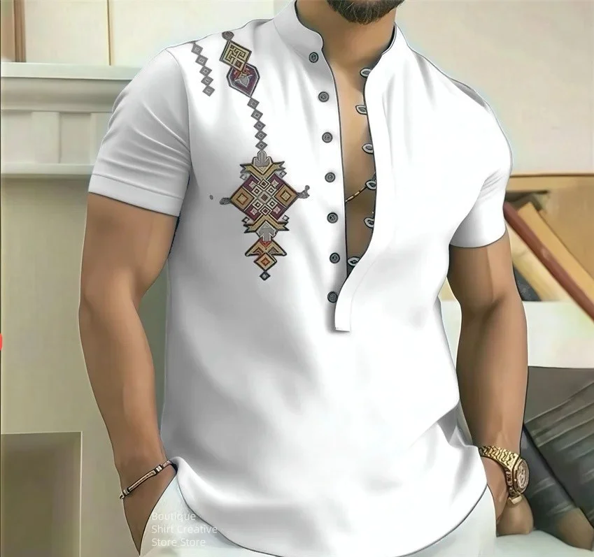 

16 colors men's tribal print shirts, high quality men's shirts vintage geometric print long sleeve shirts, sizes XS-6XL
