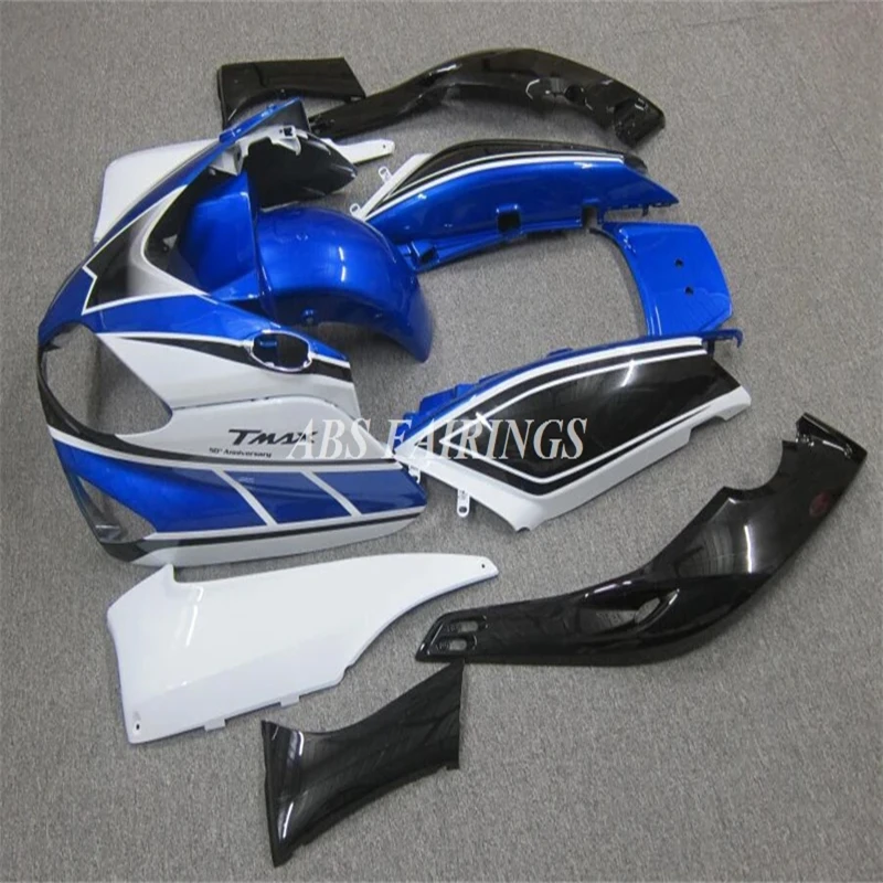 Injection Mold New ABS Fairings Kit Fit for YAMAHA Tmax 500 2001 2002 2003 2004 2005 2006 2007 Bodywork Set White Blue