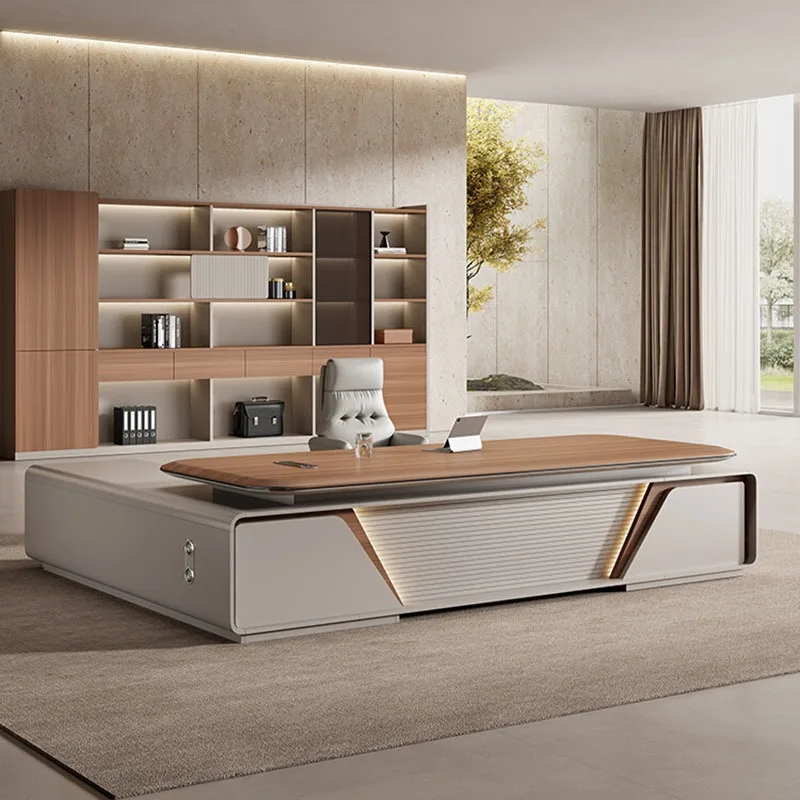 

Bedroom Modern Office Desk Computer Standing Luxury Conference Office Desk Reception Multifunctional Tavolo Commercial Furniture