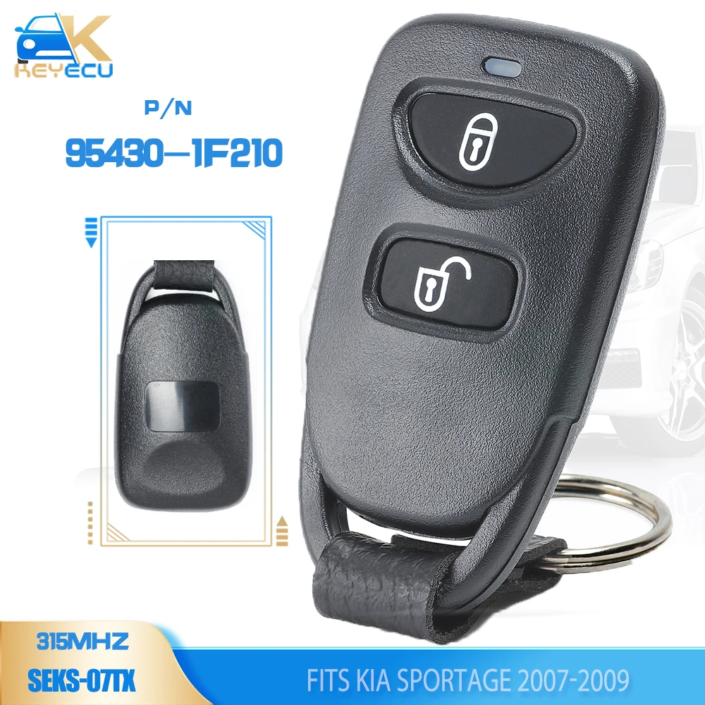 KEYECU P/N: 95430-1F210 Remote Key Fob 2 Button 315MHz FSK for Kia Sportage 2007-2009 FCC ID: SEKS-07TX