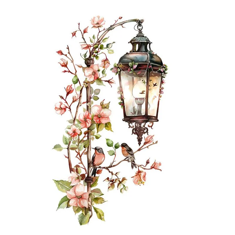 Rosa Blume Anhänger Licht Wandaufkleber abnehmbare Wand Kunst Dekor wasserdichte Stereo Blume Home Dekoration für Schlafzimmer – Detail 8
