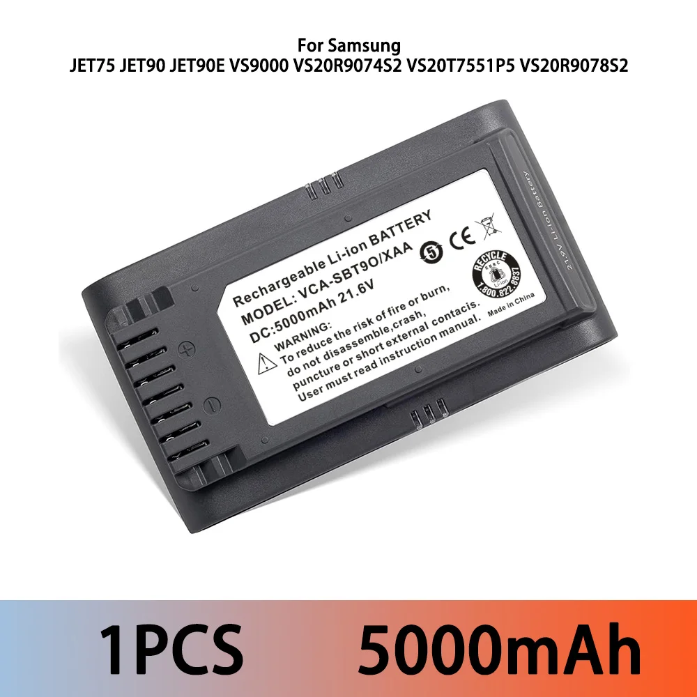 JET-90 5000 mAh Batterij Accessoires Nieuw voor Samsung Jet 90 VCA-SBT90 Stofzuiger Accessoires Hoge Capaciteit Kwaliteit Li-ion