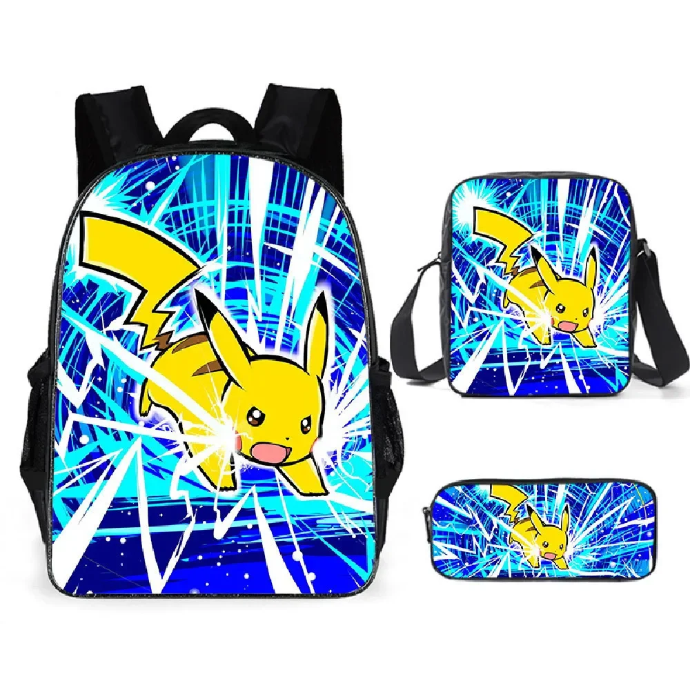 Pokémon School Bag Pikachu Backpack Polyester Comfortable Burden-reducing Student Children\'s Backpack School Bag Mochila