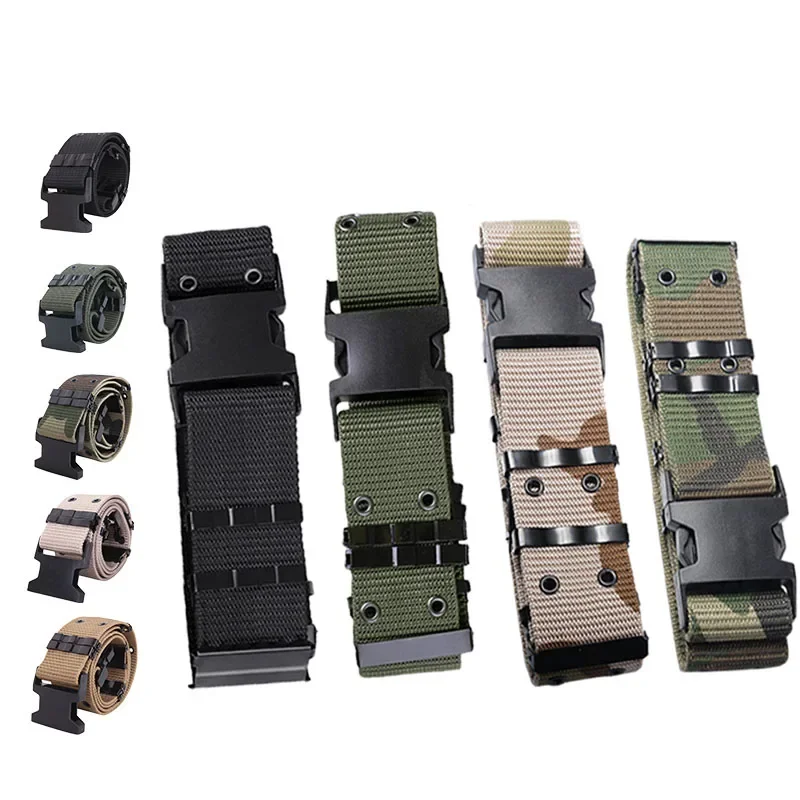 Tactical S Belt Pants Accessories Belts Adjustable Outdoor Survival Hunting Camping Waist Belt Training Waist Support 125CM