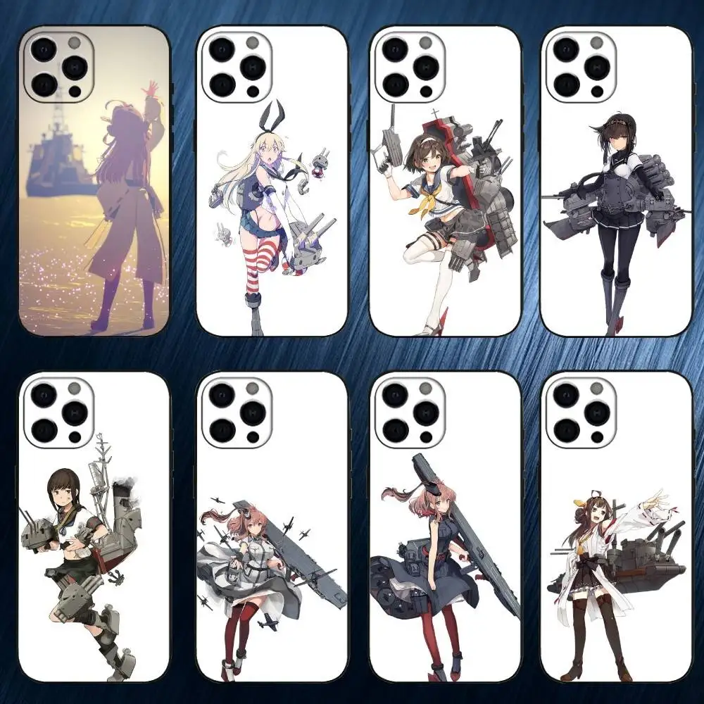 

Game Kantai Collection Phone Case For iPhone 17,16,15,14,13,12,11 Plus,Pro Max, Soft Silicone Black Cover