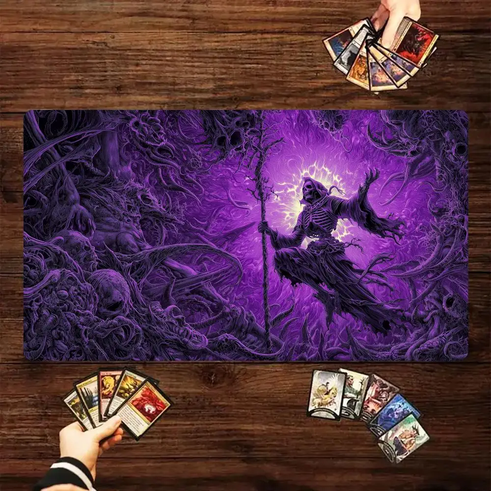 

Dark Skeleton Necromancer Magic Card Battle Mat MTG Playmat Anti-slip Base 35X60CM gathering gaming mats Board Game Mat for TCG
