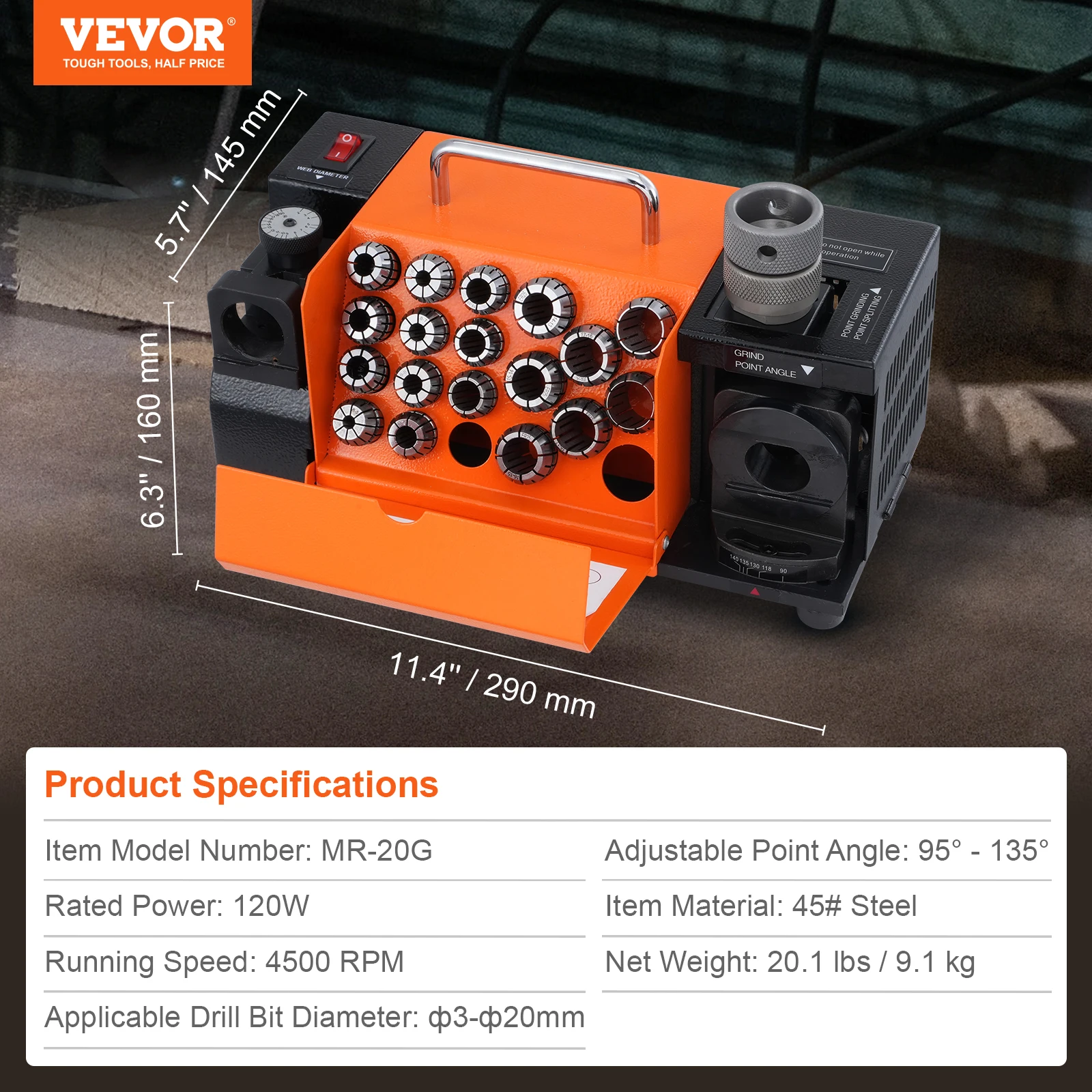 SucceBuy Boren Slijper 3-13mm Mill Grinder Slijper Draagbare Slijpen Haakse Slijper w/11 Spantang Voor Fabriek workshop