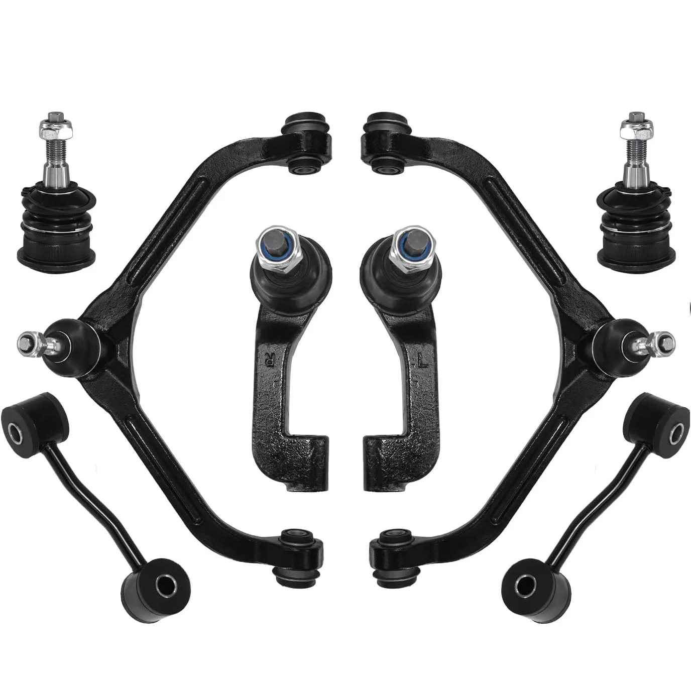 

8 Piece Steering & Suspension Kit Front Control Arms Ball Joints Tie Rods End Sway Bar Link For Jeep Liberty 2005-2007 RK3198