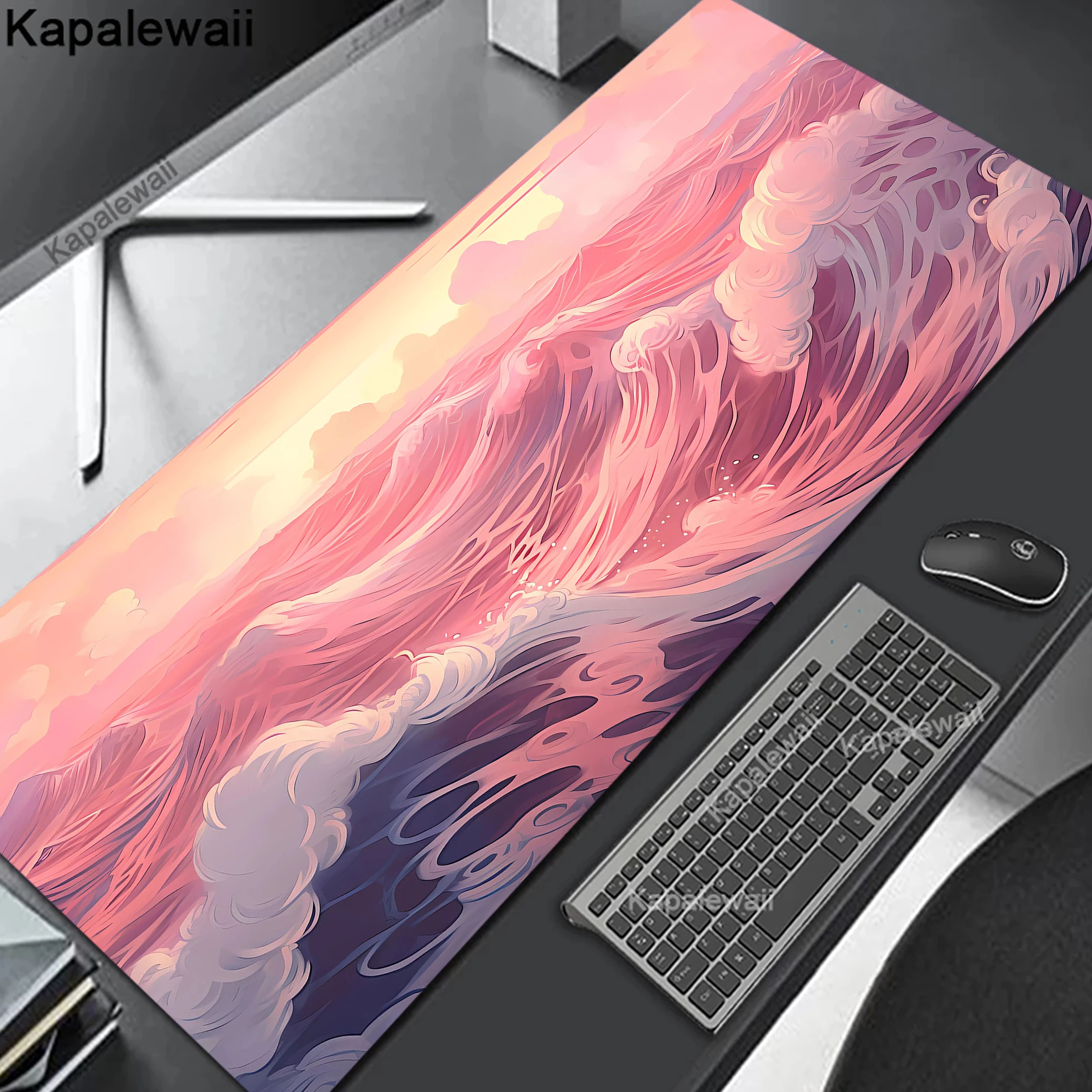 

Extended Great Wave Mousepad Gaming Speed Keyboard Pads Desk Mat Office Large Natural Rubber Mouse Pad Tapis de Souris 900x400mm