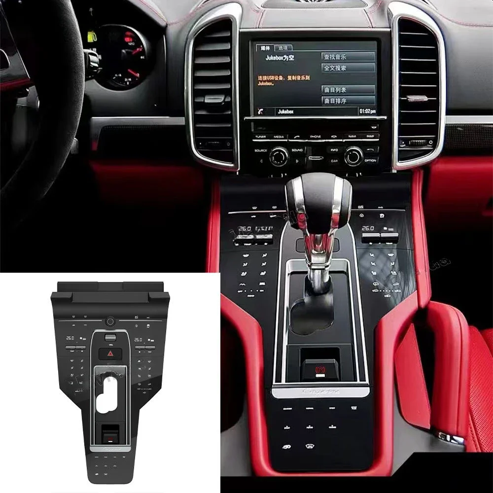 Car Interior Saddle Control Panel Modification Upgraded Full Touch Button Console For Porsche Cayenne 2011-2016