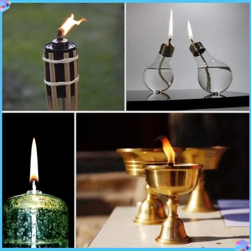 

A43T 20Pcs 25Cm Fiberglass Wick Fiberglass Torche Wick For Wine Bottle Tiki Torches Patio Lighting Garden Light