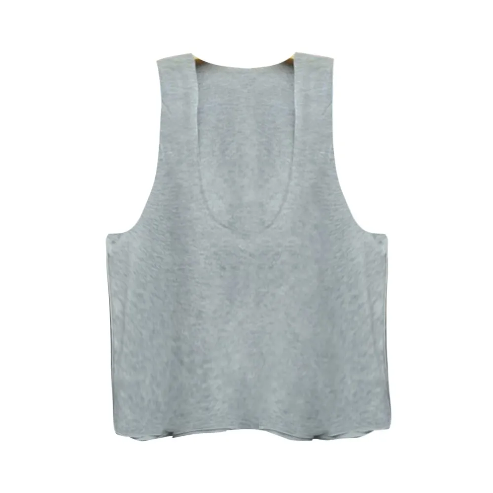 

Sexy Women\\'s Casual V Neck Sleeveless Loose Solid Color Vest Tank Tops Fashion Casual Tube Top Female Sleeveless Cropped Vest