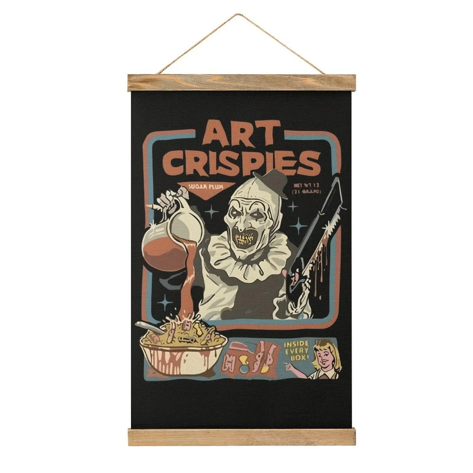 Arte gráfico crujientes Horror cereal lino pintura colgante imagen colgante divertido barra sarcástica Estilo de pintura decorar