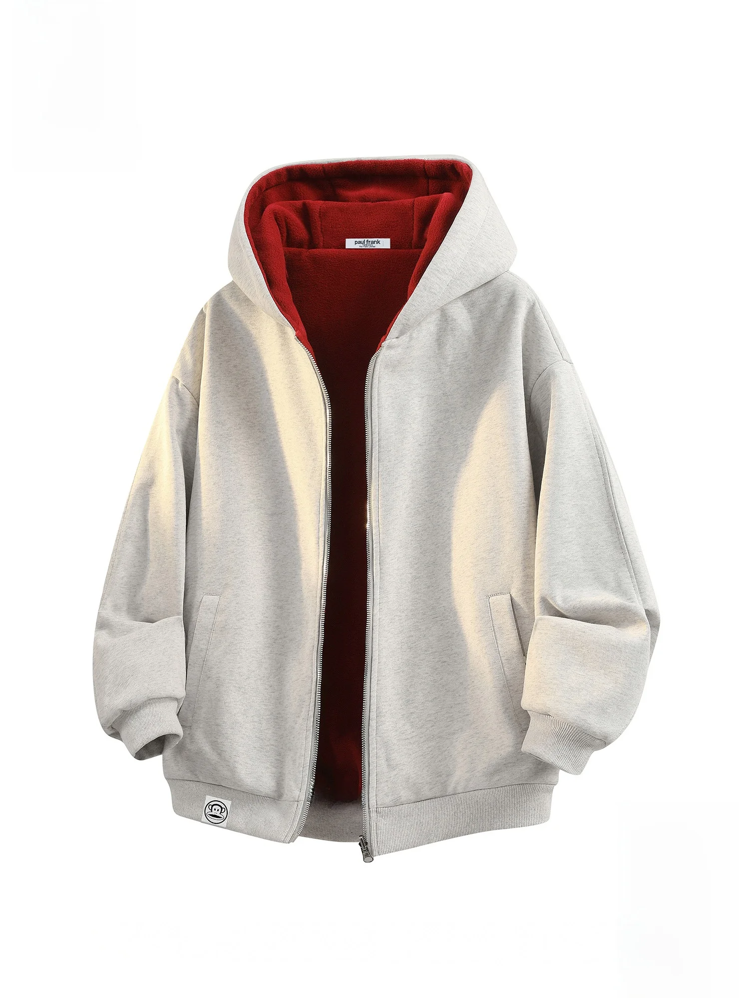 

Двусторонняя повседневная толстовка PaulFrank для мужчин, свободного кроя, весенняя, в американском стиле, с контрастными цветами, удобная, с длинными рукавами