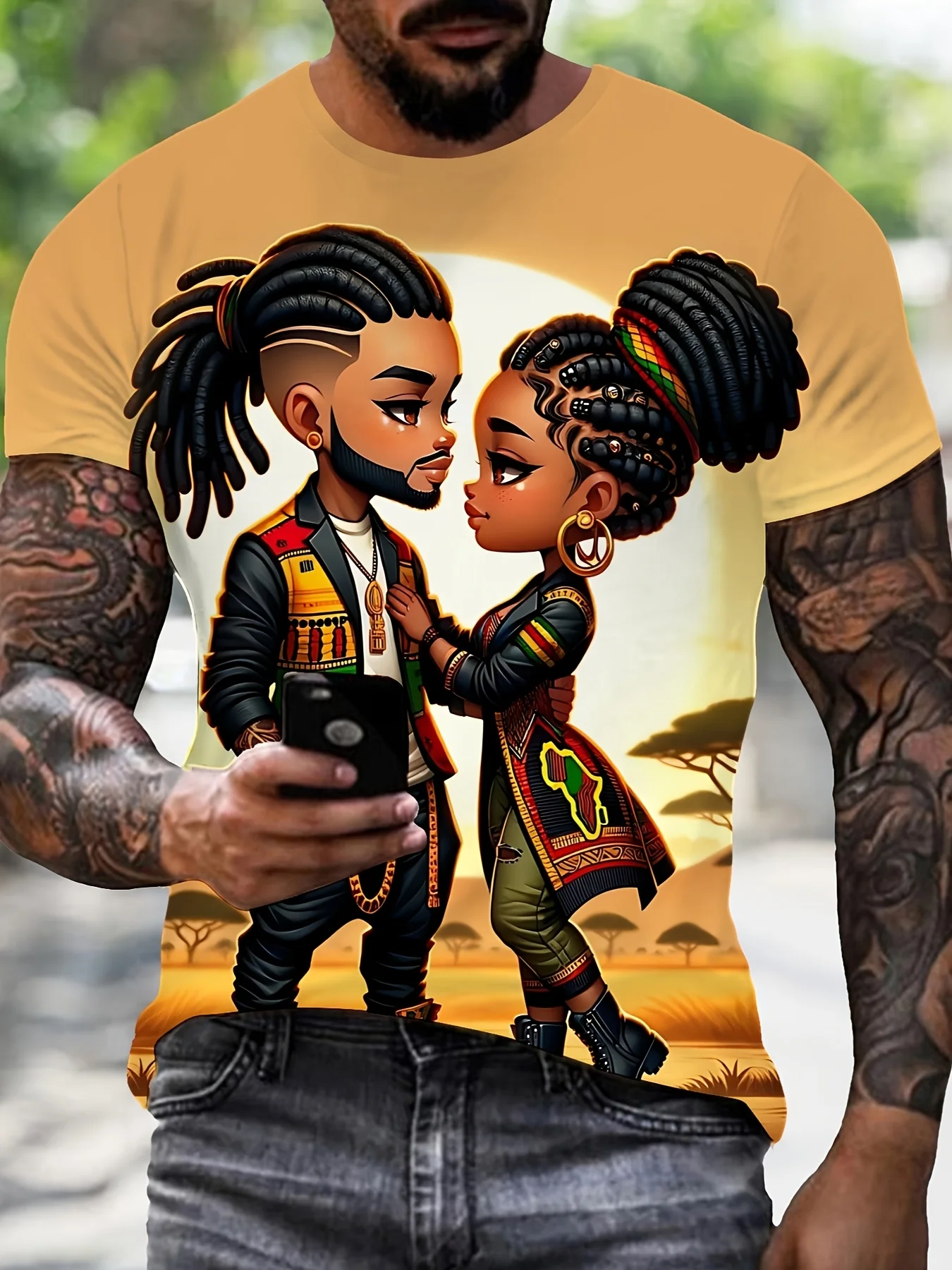 

2025 New Adult 3D Printed Couple Style Pattern Casual Short Sleeve, Fashionable and Avant garde, Soft Texture, Quick Drying