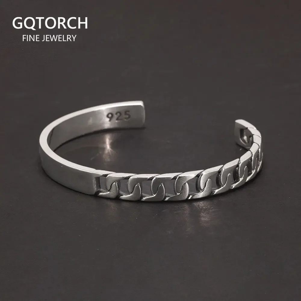 

Handmade S925 Sterling Silver Bracelet Retro Hollow Weaving Twisted Glossy Bracelet Sterling Silver Jewelry for Men and Women