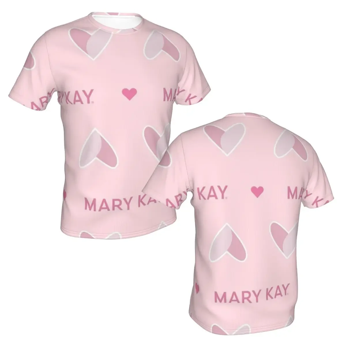 Camiseta masculina de poliéster Mary Kay, camiseta engraçada masculina com gola redonda, camisetas de verão